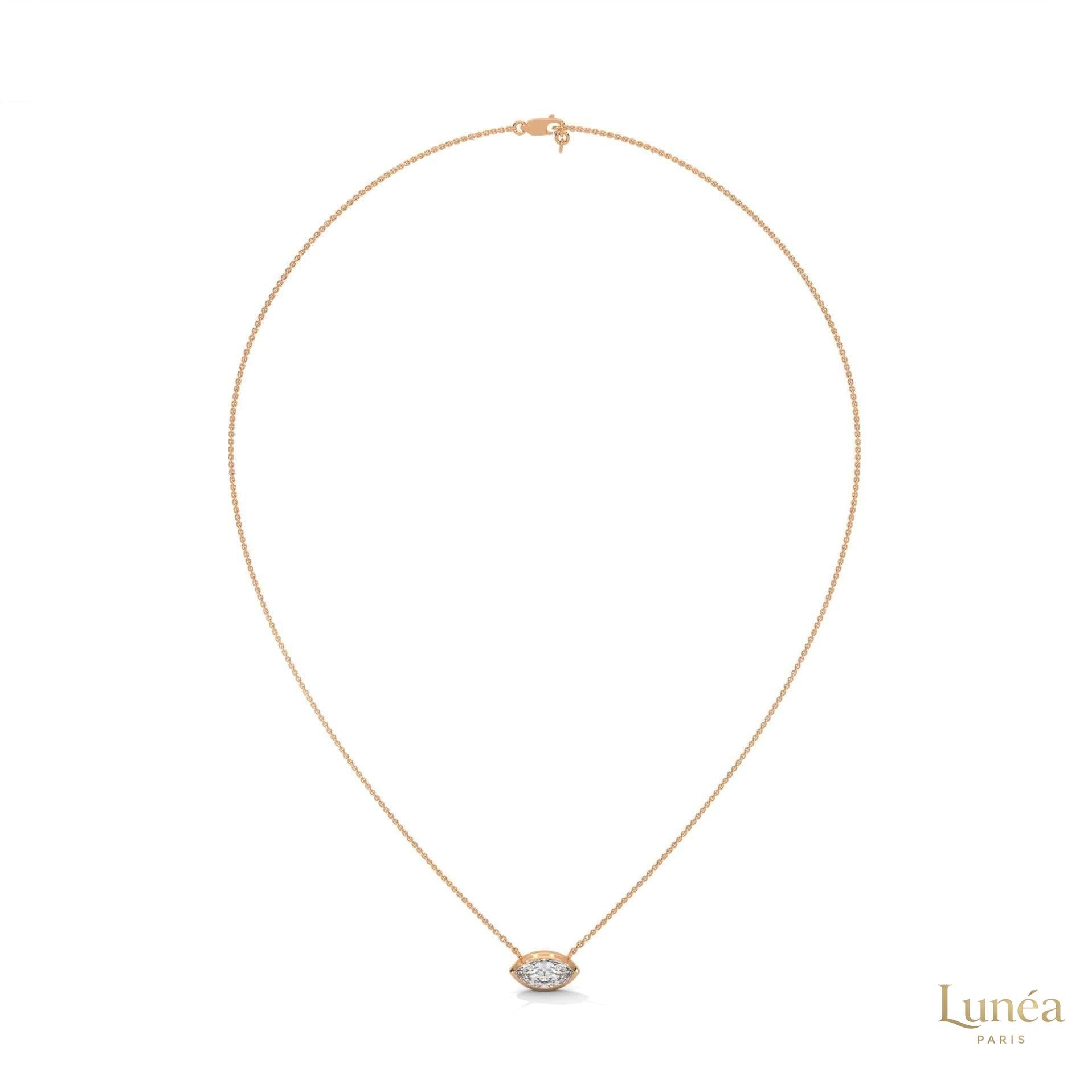 0.85 CT. Marquise Lab Diamond Pendant