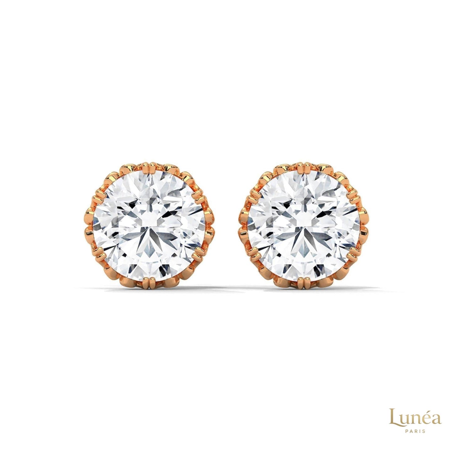 0.90 CT. Floral Lab Diamond Studs