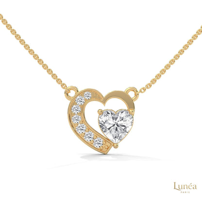0.90 CT. Heart Diamond Pendant