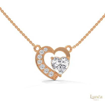 0.90 CT. Heart Diamond Pendant