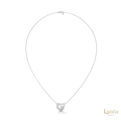 0.90 CT. Heart Diamond Pendant