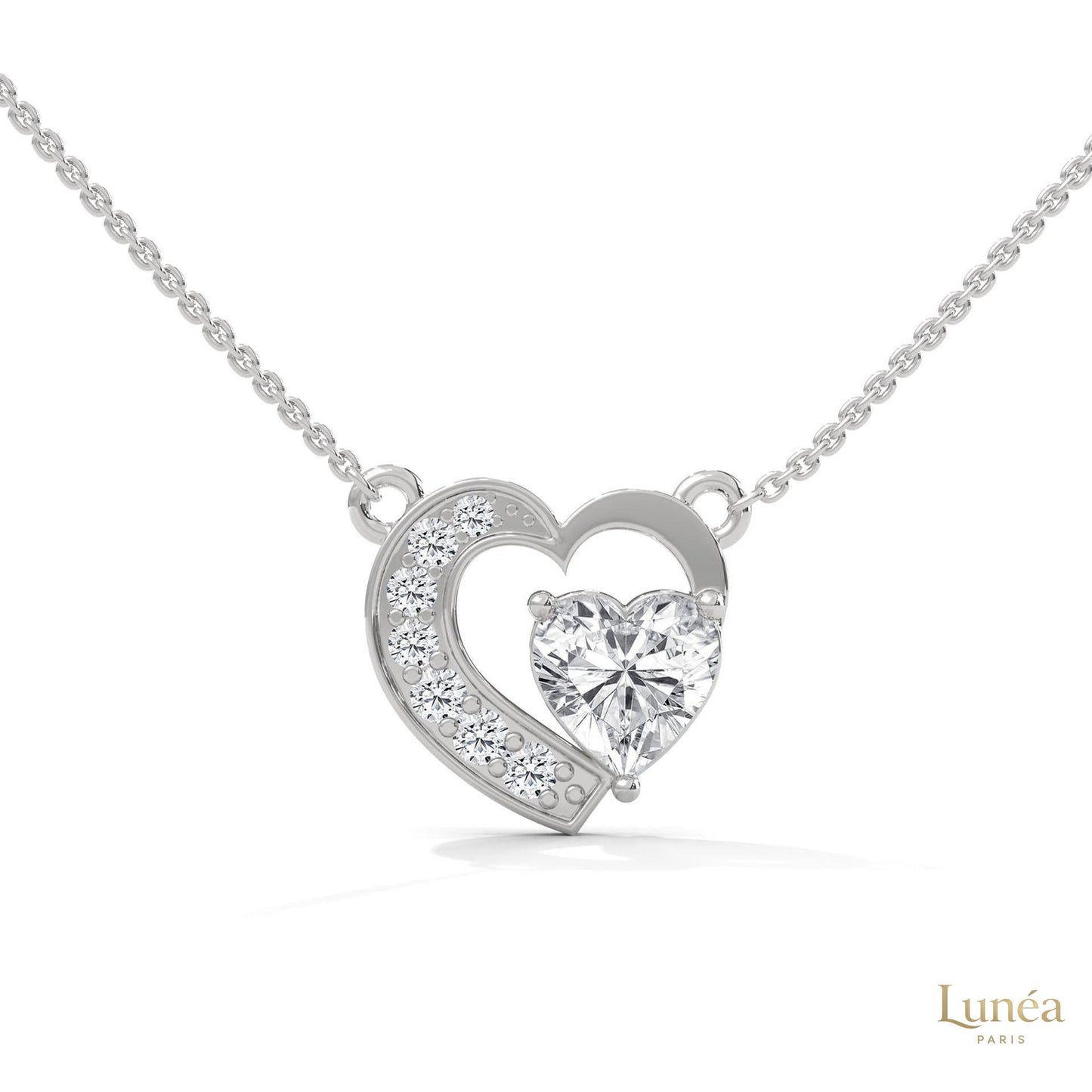 0.90 CT. Heart Diamond Pendant