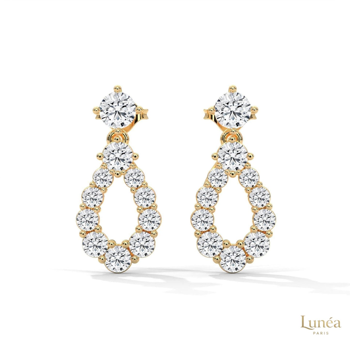 0.90 CT. Teardrop Lab Diamond Earrings