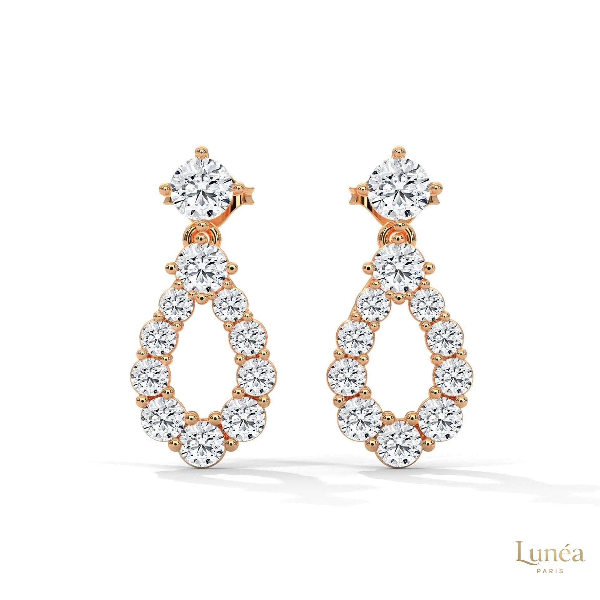 0.90 CT. Teardrop Lab Diamond Earrings