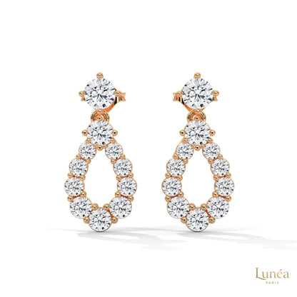0.90 CT. Teardrop Lab Diamond Earrings