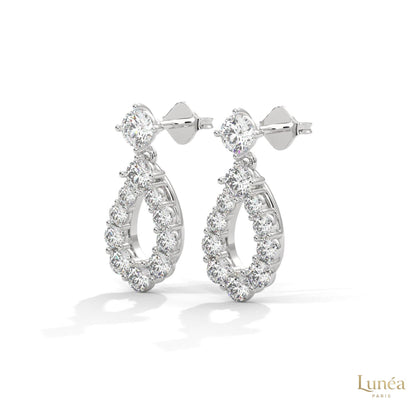 0.90 CT. Teardrop Lab Diamond Earrings