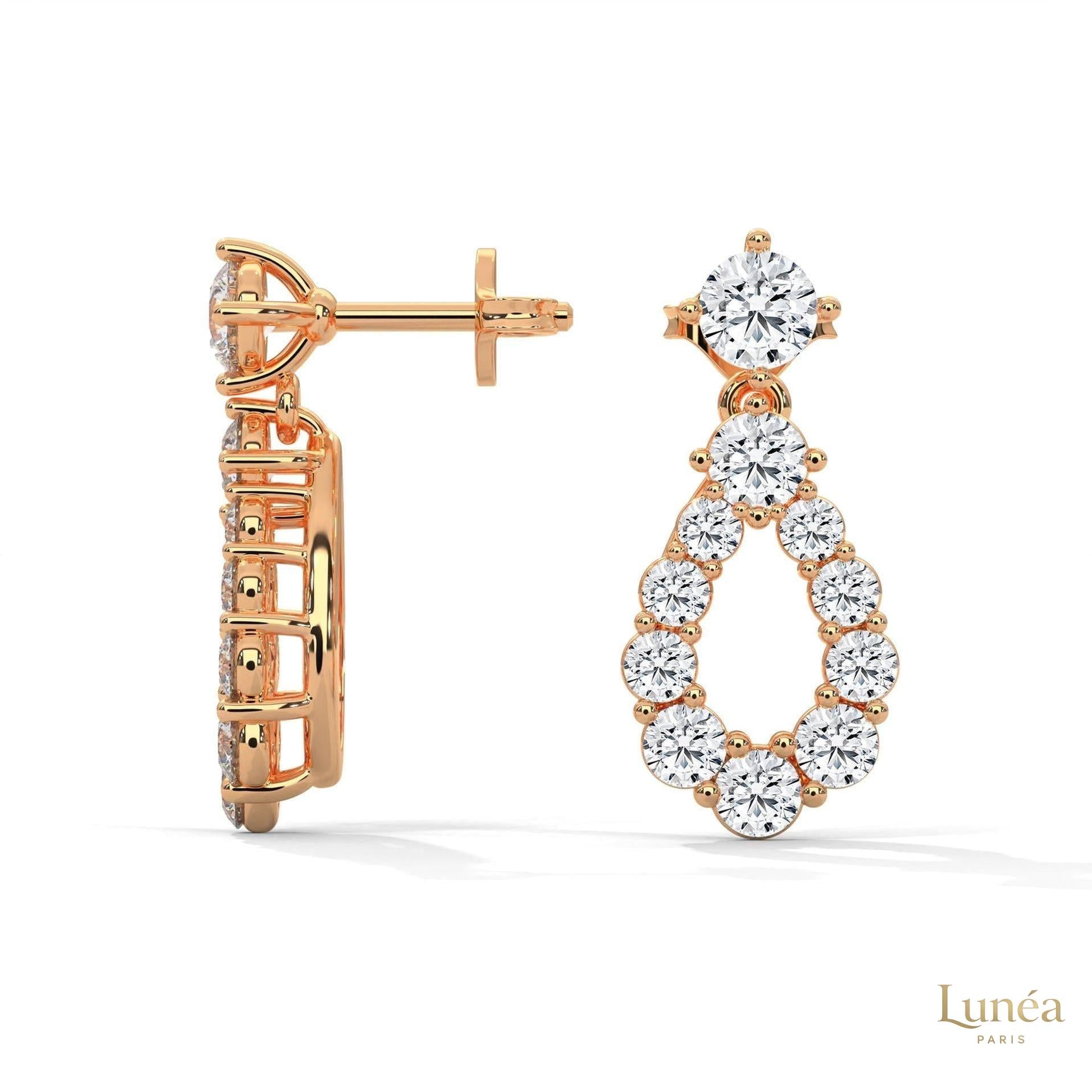 0.90 CT. Teardrop Lab Diamond Earrings