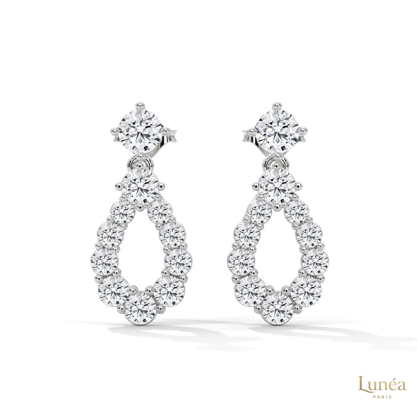 0.90 CT. Teardrop Lab Diamond Earrings