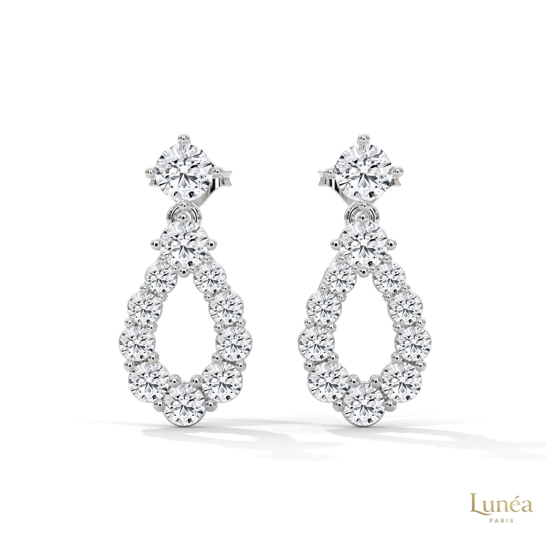 0.90 CT. Teardrop Lab Diamond Earrings