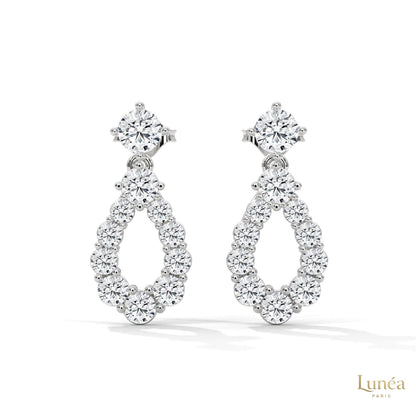 0.90 CT. Teardrop Lab Diamond Earrings