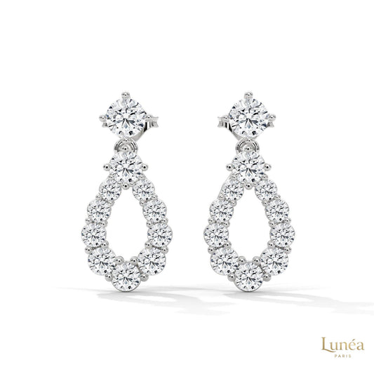 0.90 CT. Teardrop Lab Diamond Earrings