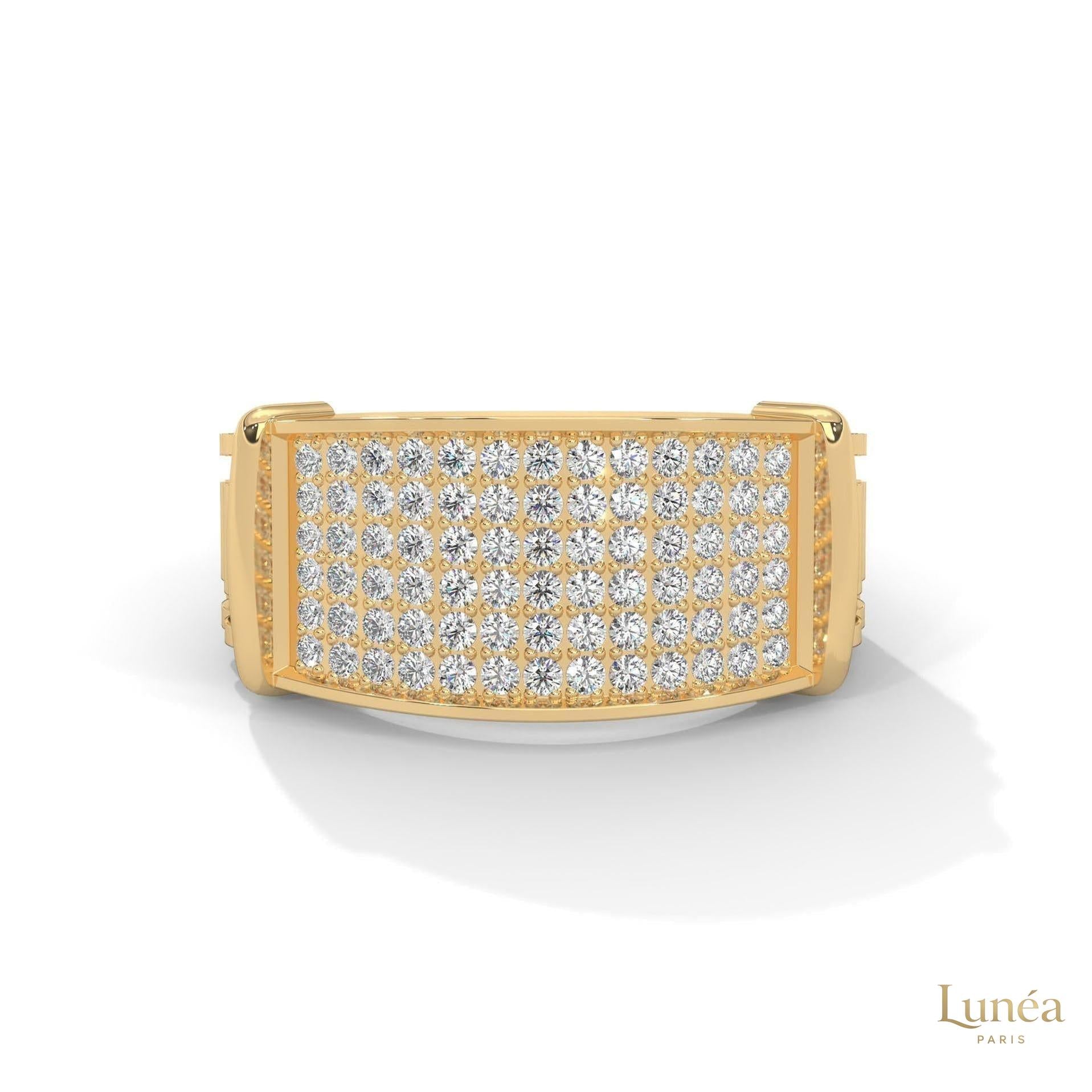 0.90 Ct. Curved Pavé Lab Diamond Men’s Ring