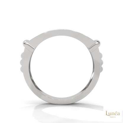 0.90 Ct. Curved Pavé Lab Diamond Men’s Ring