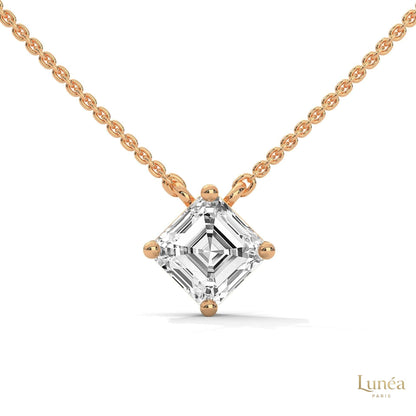 1 CT. Asscher-Cut Diamond Solitaire Pendant