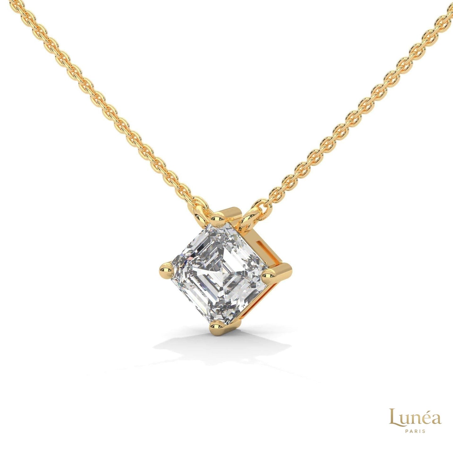 1 CT. Asscher-Cut Diamond Solitaire Pendant