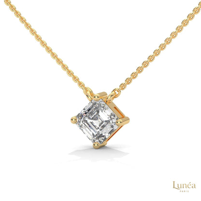 1 CT. Asscher-Cut Diamond Solitaire Pendant