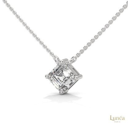1 CT. Asscher-Cut Diamond Solitaire Pendant