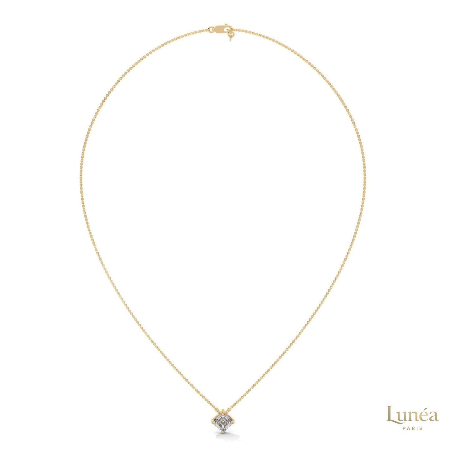 1 CT. Asscher-Cut Diamond Solitaire Pendant