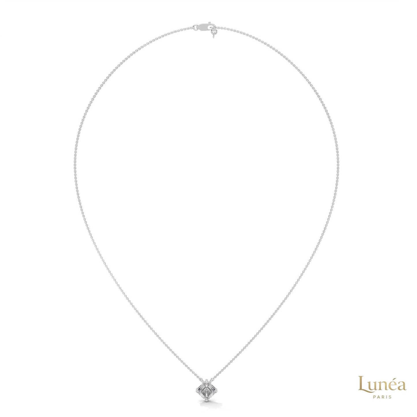 1 CT. Asscher-Cut Diamond Solitaire Pendant