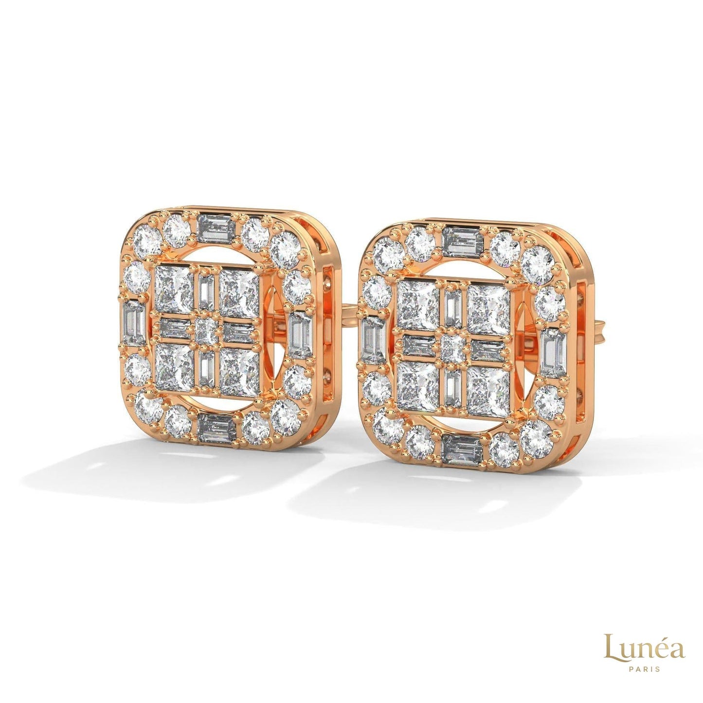 1 CT. Baguette Diamond Stud Earrings