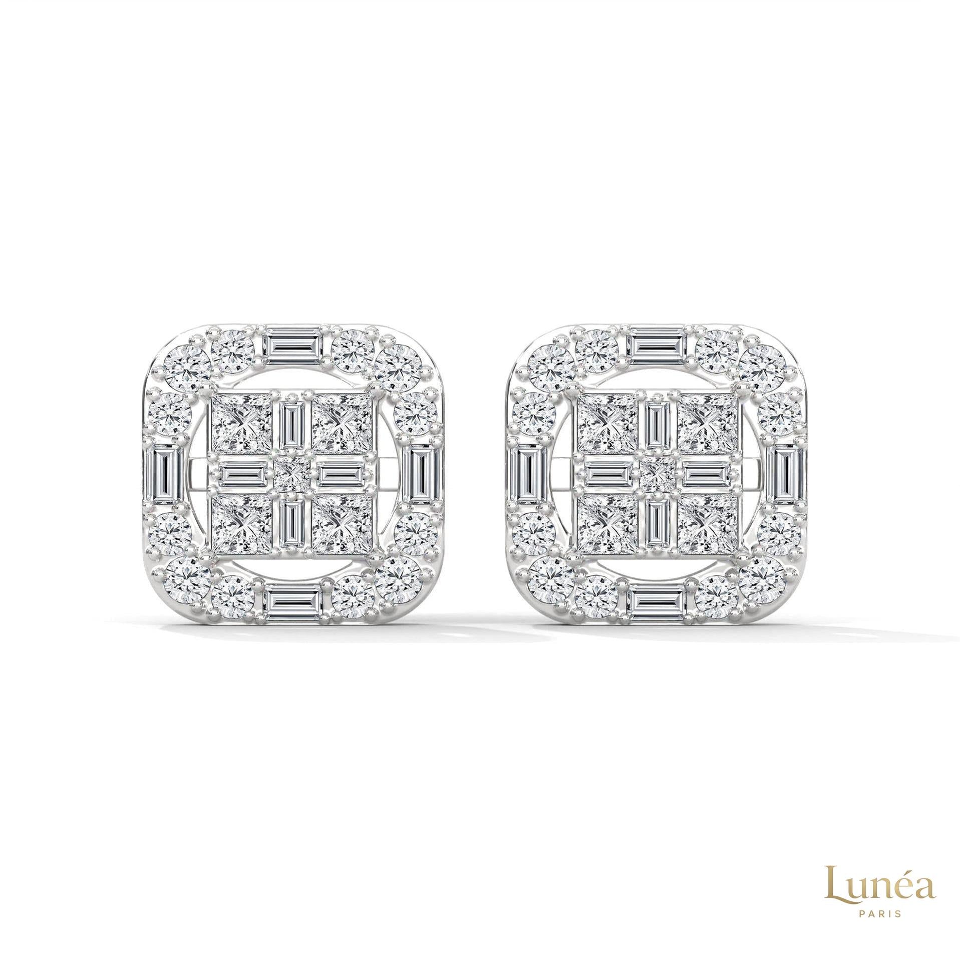 1 CT. Baguette Diamond Stud Earrings