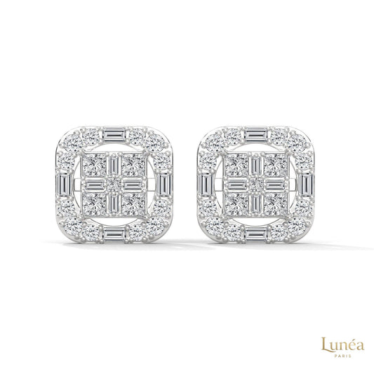 1 CT. Baguette Diamond Stud Earrings
