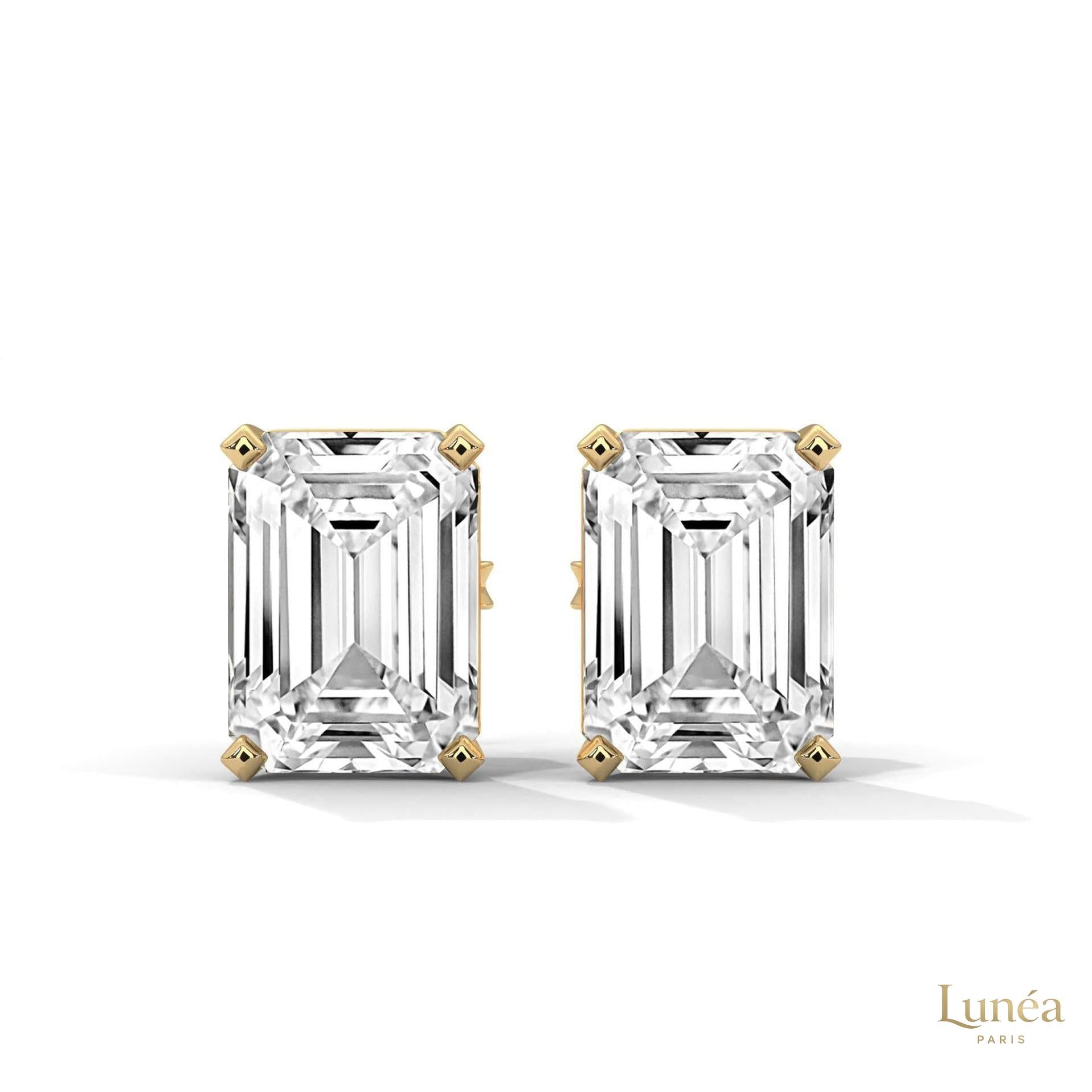 1 CT. Emerald-Cut Lab Diamond Studs