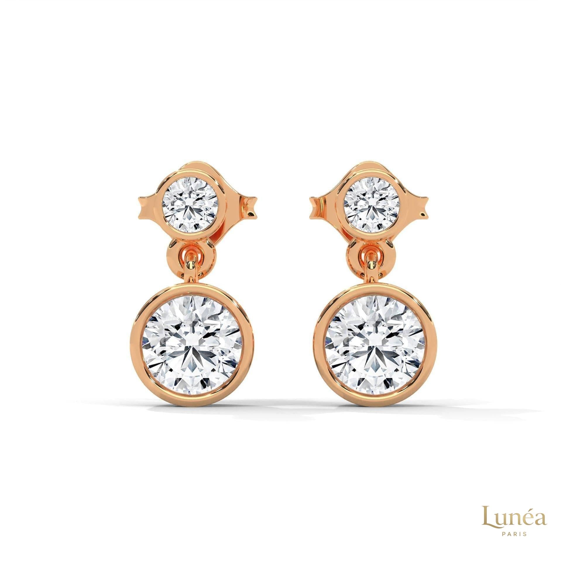 1 CT. Lab Diamond Drop Earrings – Timeless Luxury