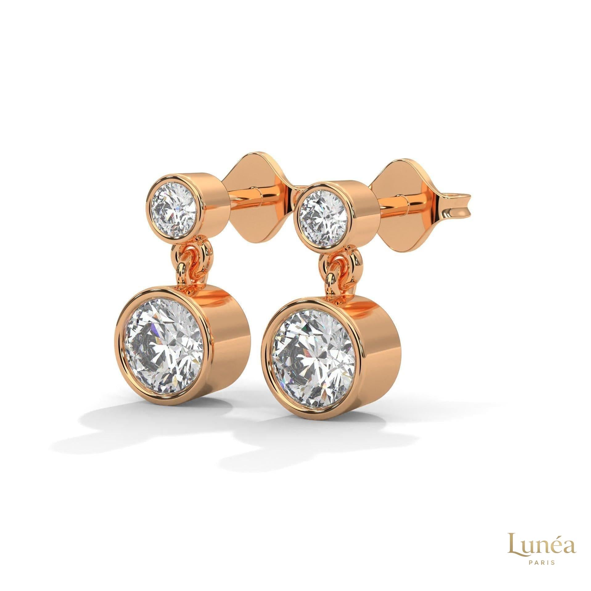 1 CT. Lab Diamond Drop Earrings – Timeless Luxury