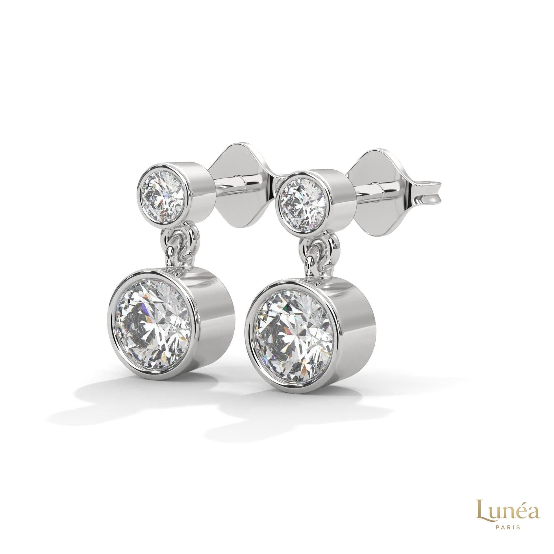 1 CT. Lab Diamond Drop Earrings – Timeless Luxury