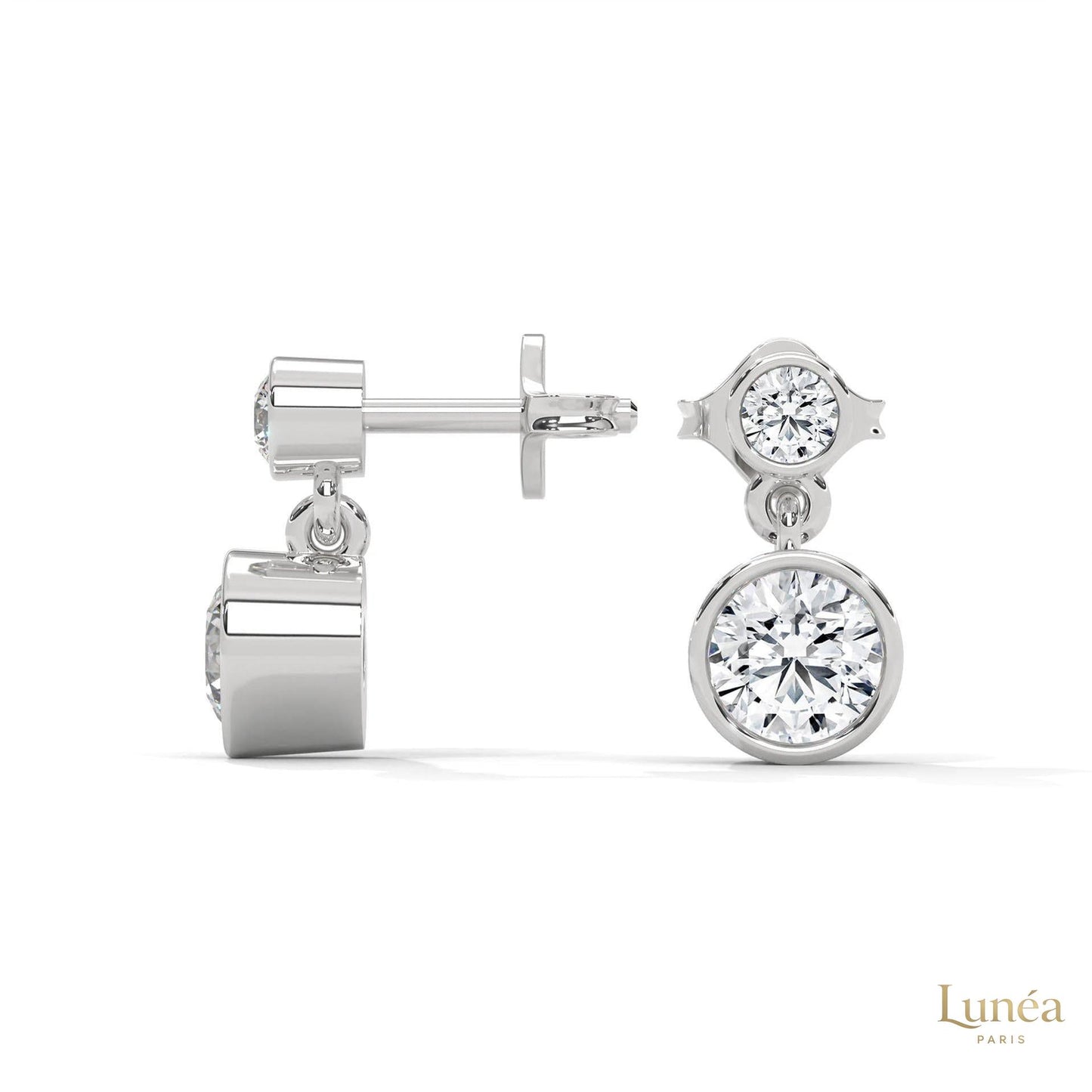 1 CT. Lab Diamond Drop Earrings – Timeless Luxury