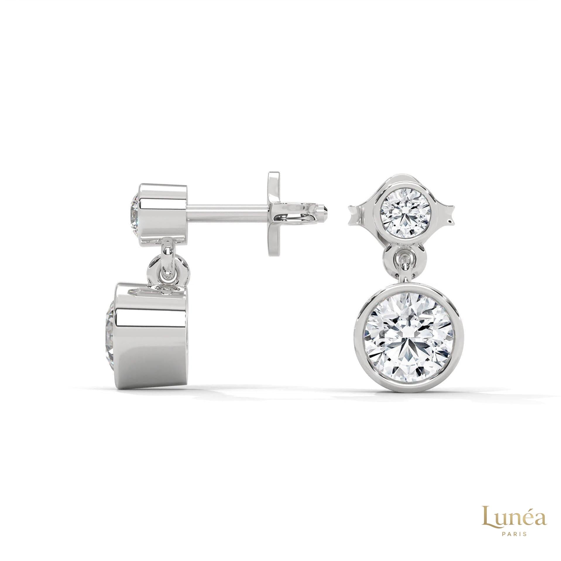 1 CT. Lab Diamond Drop Earrings – Timeless Luxury