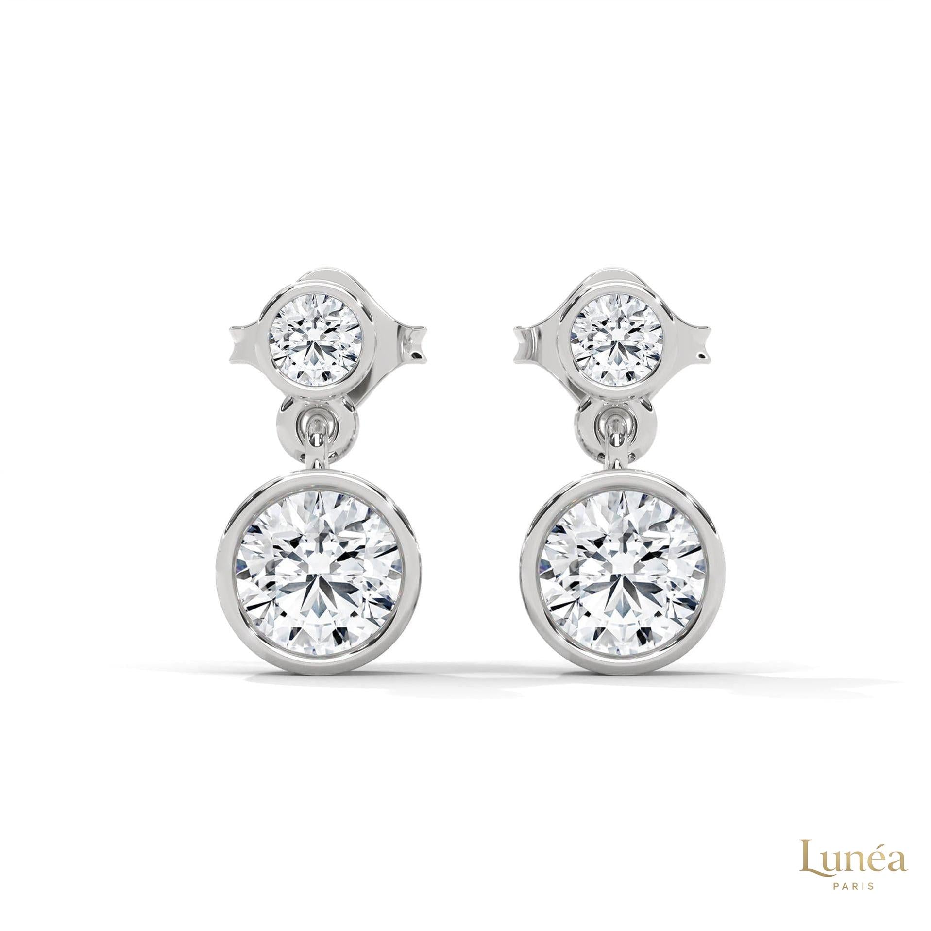1 CT. Lab Diamond Drop Earrings – Timeless Luxury
