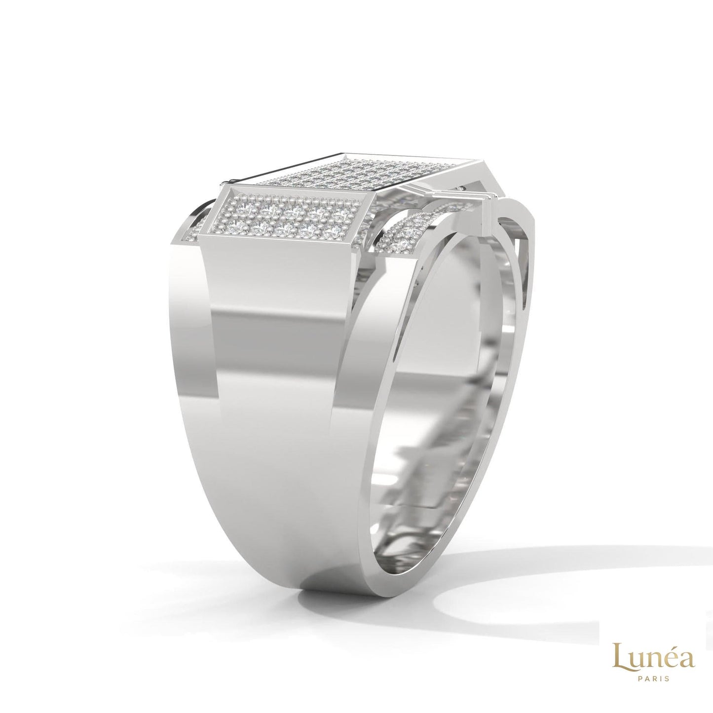 1 Ct. Men’s Diamond Ring – Luxury Pavé Design