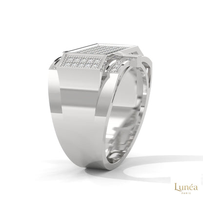 1 Ct. Men’s Diamond Ring – Luxury Pavé Design