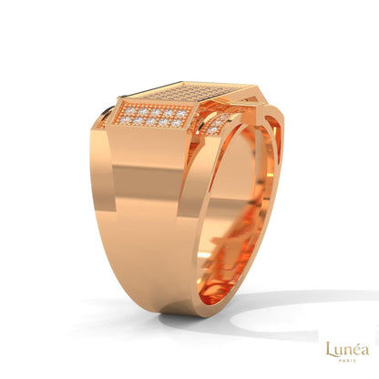 1 Ct. Men’s Diamond Ring – Luxury Pavé Design