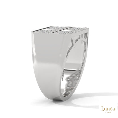 1 Ct. Men’s Lab Diamond Grid Ring