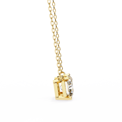 2.00 CT Radiant-Cut Lab-Grown Diamond Solitaire Pendant Necklace in 14K Gold & Platinum