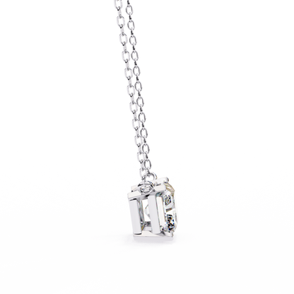 2.00 CT Radiant-Cut Lab-Grown Diamond Solitaire Pendant Necklace in 14K Gold & Platinum