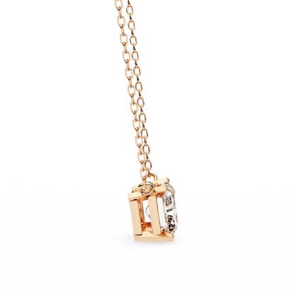 2.00 CT Radiant-Cut Lab-Grown Diamond Solitaire Pendant Necklace in 14K Gold & Platinum