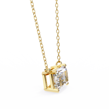 2.00 CT Radiant-Cut Lab-Grown Diamond Solitaire Pendant Necklace in 14K Gold & Platinum