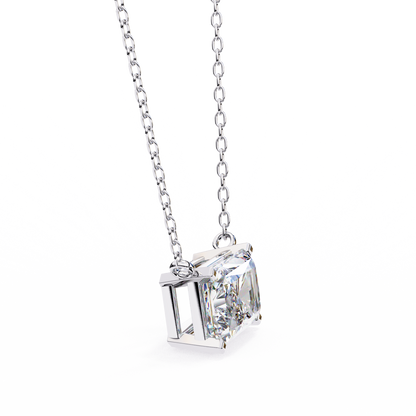 2.00 CT Radiant-Cut Lab-Grown Diamond Solitaire Pendant Necklace in 14K Gold & Platinum