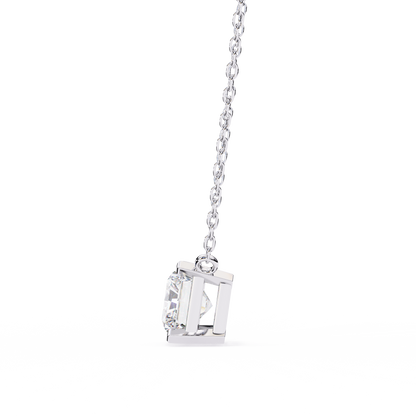 2.00 CT Radiant-Cut Lab-Grown Diamond Solitaire Pendant Necklace in 14K Gold & Platinum
