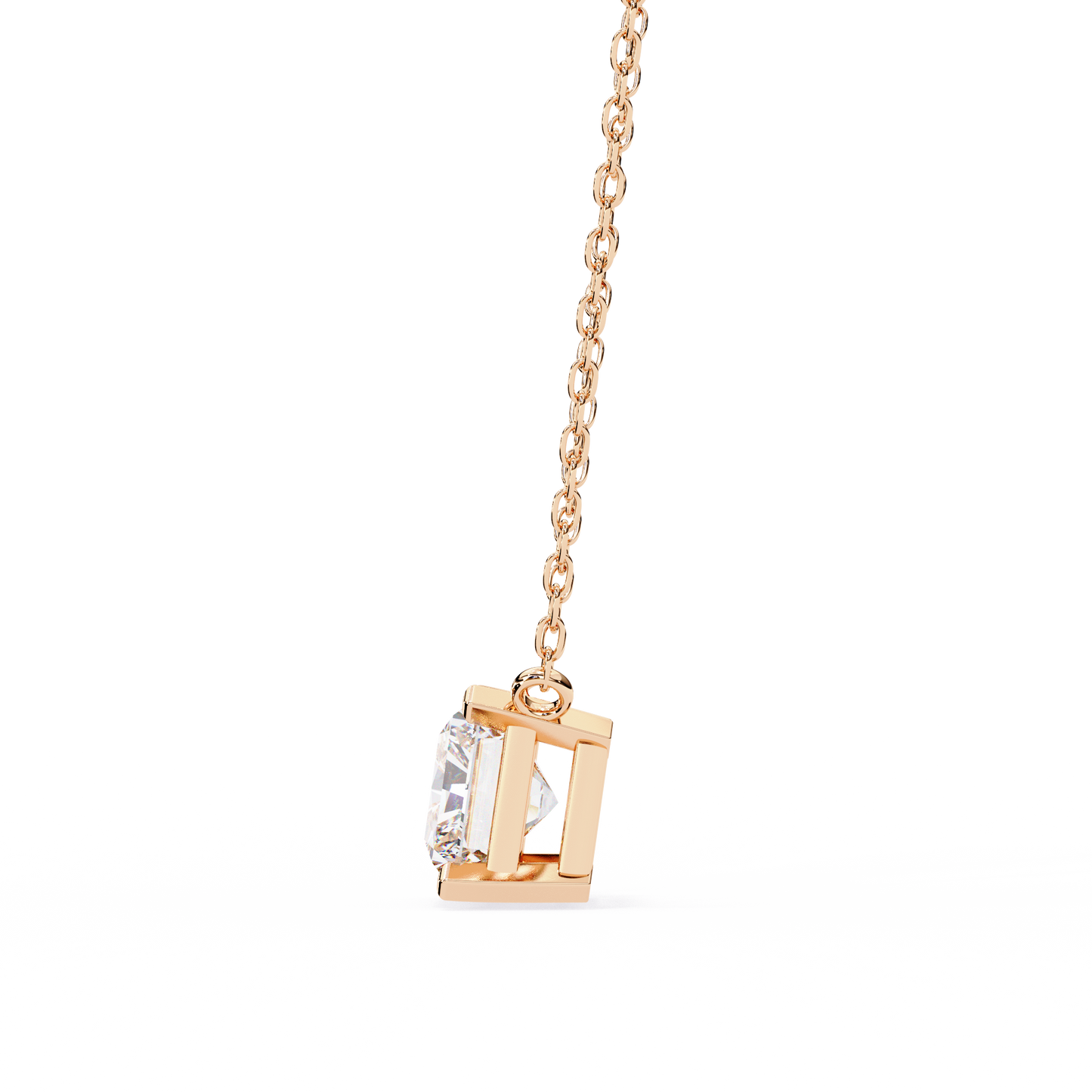 2.00 CT Radiant-Cut Lab-Grown Diamond Solitaire Pendant Necklace in 14K Gold & Platinum