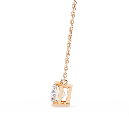 2.00 CT Radiant-Cut Lab-Grown Diamond Solitaire Pendant Necklace in 14K Gold & Platinum