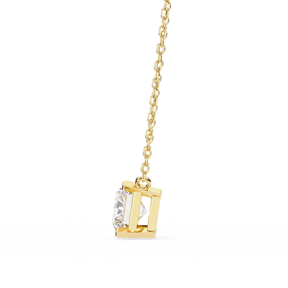 2.00 CT Radiant-Cut Lab-Grown Diamond Solitaire Pendant Necklace in 14K Gold & Platinum