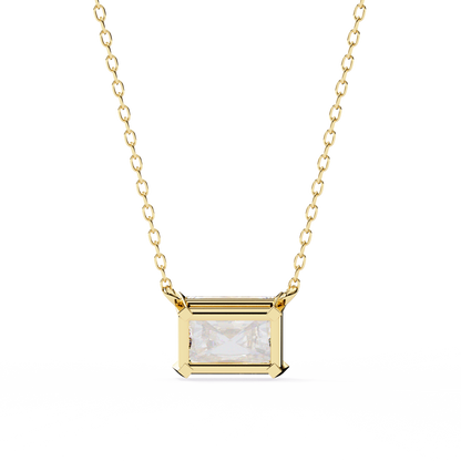 2.00 CT Radiant-Cut Lab-Grown Diamond Solitaire Pendant Necklace in 14K Gold & Platinum