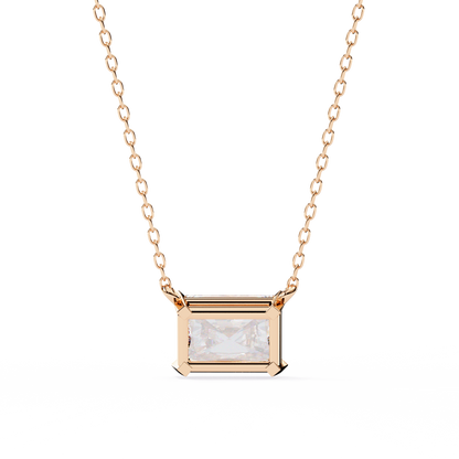 2.00 CT Radiant-Cut Lab-Grown Diamond Solitaire Pendant Necklace in 14K Gold & Platinum