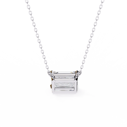 2.00 CT Radiant-Cut Lab-Grown Diamond Solitaire Pendant Necklace in 14K Gold & Platinum