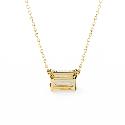 2.00 CT Radiant-Cut Lab-Grown Diamond Solitaire Pendant Necklace in 14K Gold & Platinum